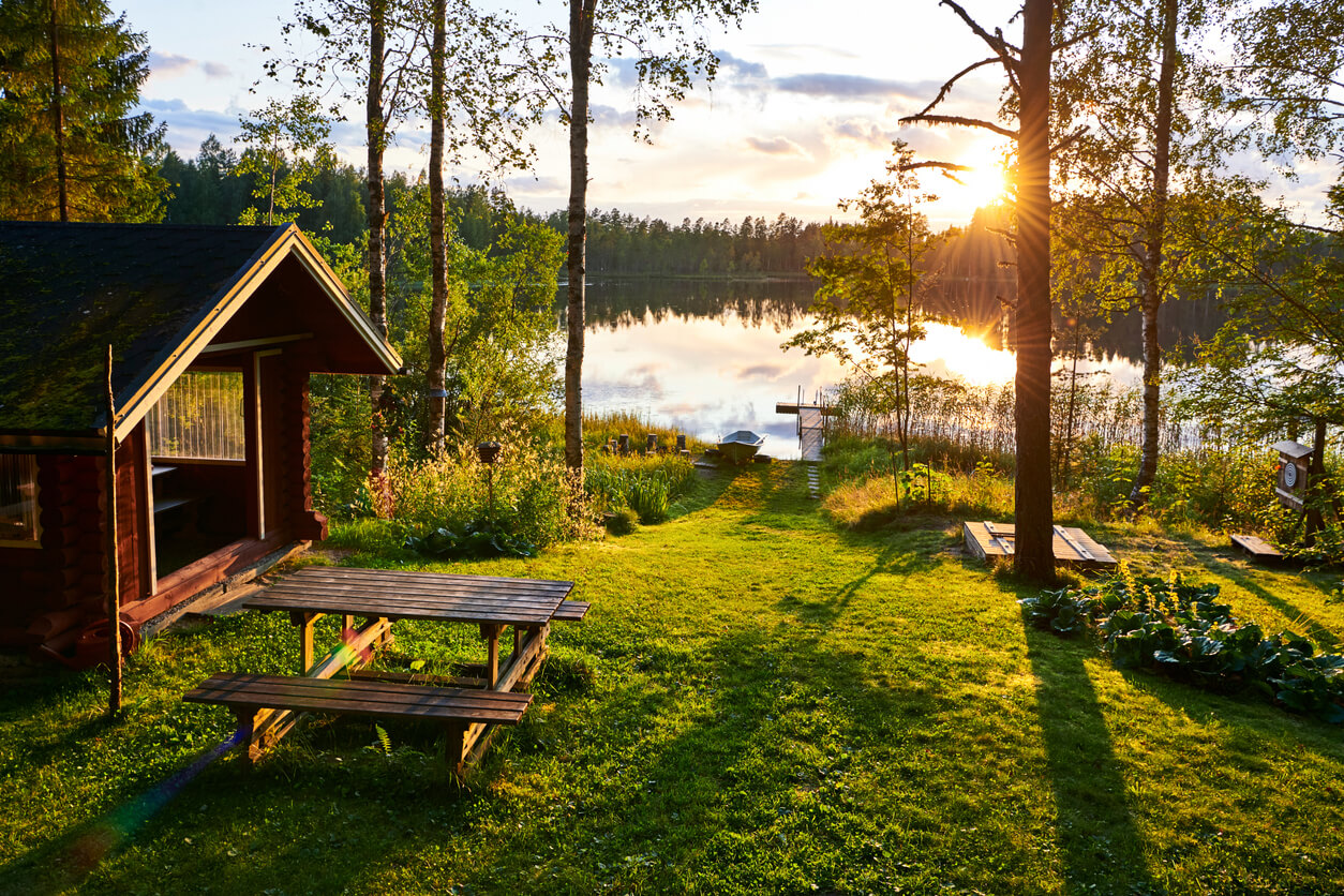 Finnland: Au bord d'un lac en Finlande