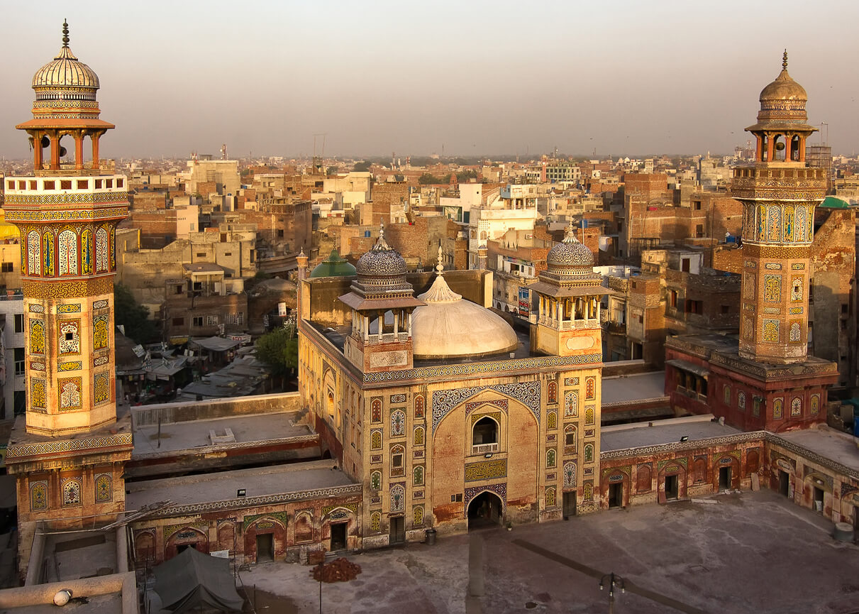 Lahore : Wazir Khan, la mosquée de Lahore, Pakistan