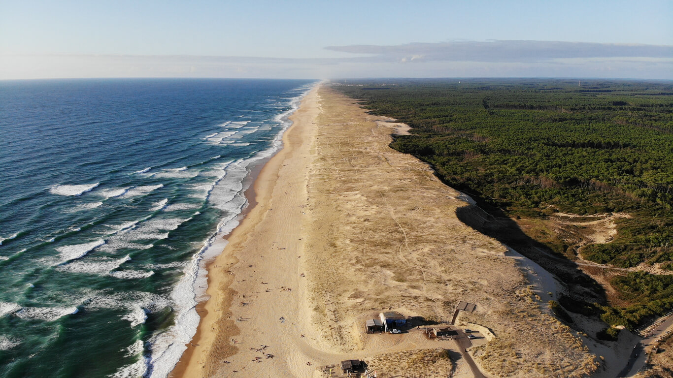 Landes: Vue du littoral des Landes, près de Seignosse Landes: Vue du littoral des Landes, près de Seignosse